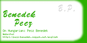 benedek pecz business card